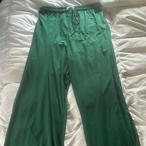 Zara green wide leg pants